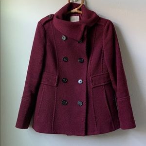🎈 DONATED 🎈 wool burgundy pea coat